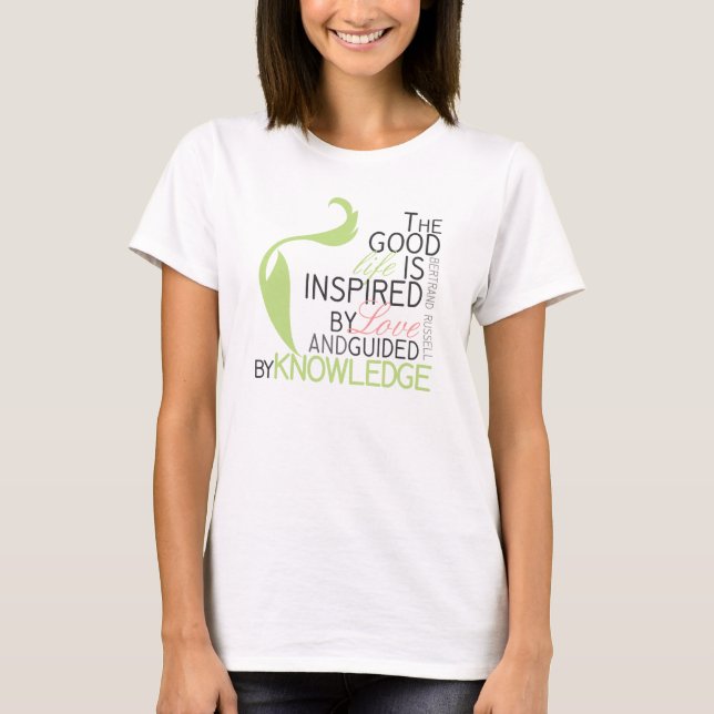inspiring life quote typography T-Shirt (Front)