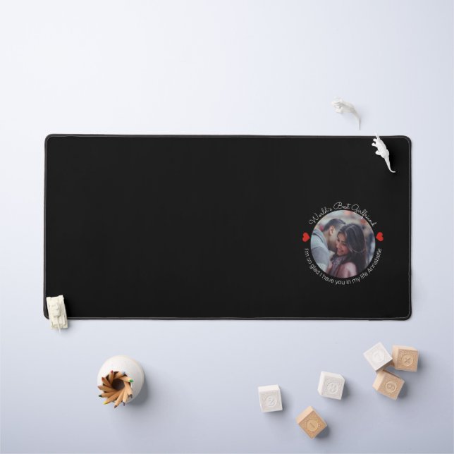 Inspiring Love Add your own photo and Message Desk Mat (Kids Table)