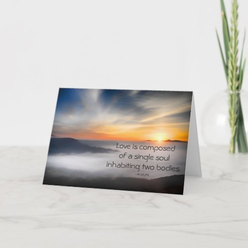 Inspiring Love Quote for Soulmates by Aristotle Card