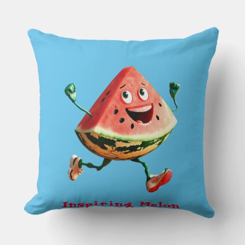 Inspiring Melon Throw Pillow