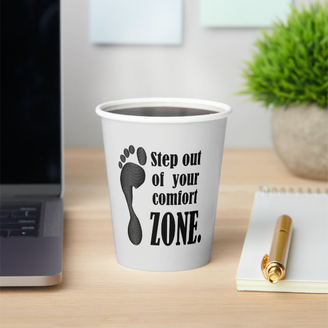 Inspiring Modern Black & Gray Paper cup (Insitu)