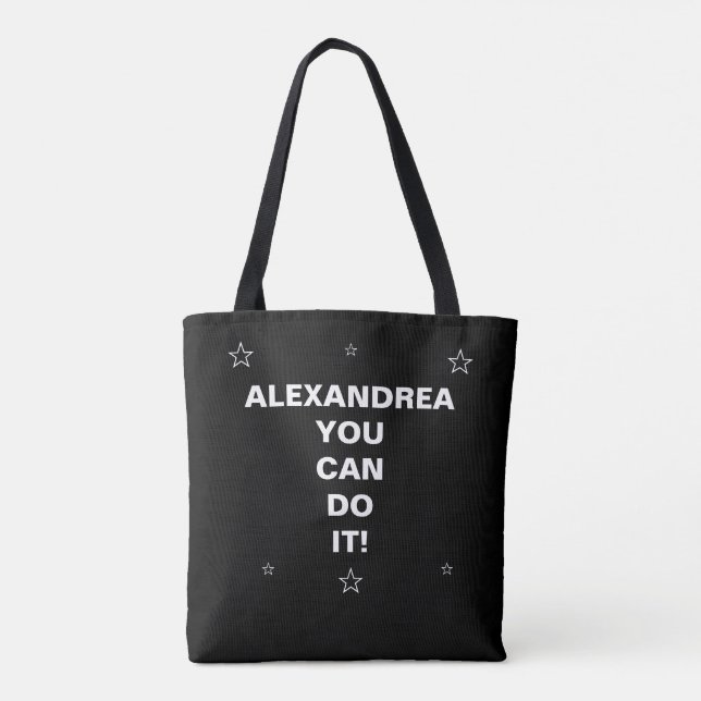 Inspiring Motivate Quote Saying Business Custom Tote Bag (Back)