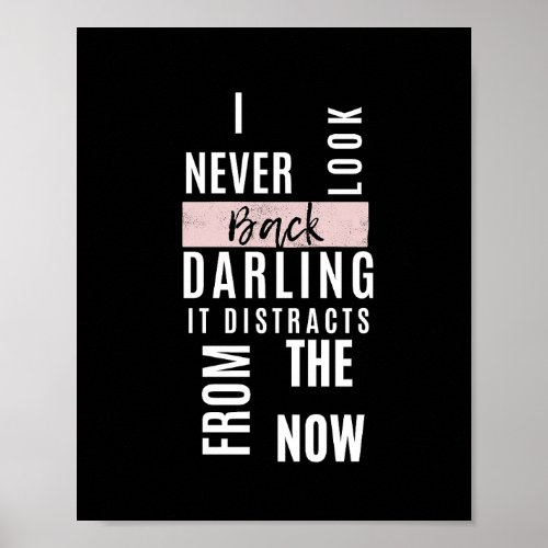 Inspiring Motivation Black Poster with Bold Quote