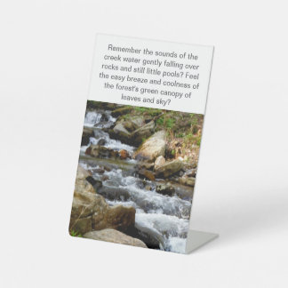 Inspiring Motivational Quote Waterfall Forest Pedestal Sign