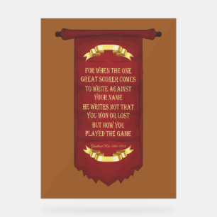 Inspiring motivational verse acrylic sign