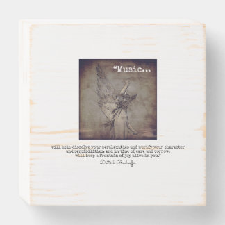 Inspiring Music quote Dietrich Bonhoeffer Wooden Box Sign