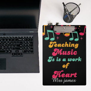 Inspiring music Teacher Personalized teacher day Clipboard