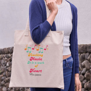Inspiring music Teacher Personalized teacher day Large Tote Bag
