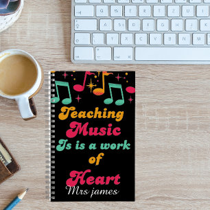 Inspiring music Teacher Personalized teacher day Notebook