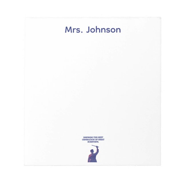 Inspiring Next Generation Great Scientists Design Notepad (Front)