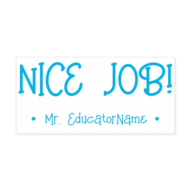 Inspiring "NICE JOB!" Tutor Feedback Rubber Stamp (Design)