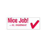 [ Thumbnail: Inspiring "Nice Job!" + Tutor's Name Rubber Stamp ]