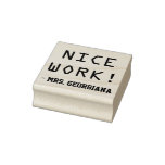[ Thumbnail: Inspiring "Nice Work!" Grading Rubber Stamp ]