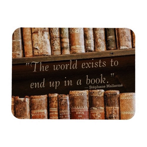 Inspiring Old Book Quote Magnet