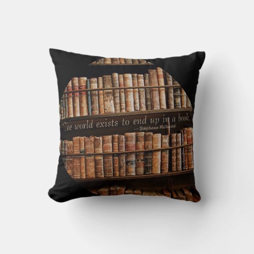 Inspiring Old Book Quote Throw Pillow