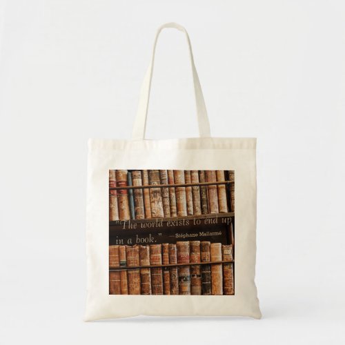 Inspiring Old Book Quote Tote Bag