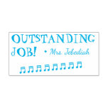 [ Thumbnail: Inspiring "Outstanding Job!" Teacher Rubber Stamp ]