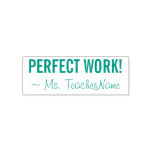 [ Thumbnail: Inspiring "Perfect Work!" + Custom Tutor Name Self-Inking Stamp ]