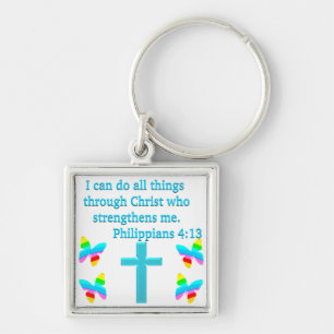 INSPIRING PHILIPPIANS 4:13 DESIGN KEYCHAIN