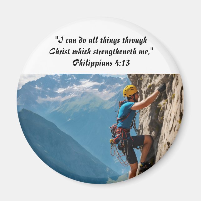  Inspiring Philippians 4:13 Magnet (Front)