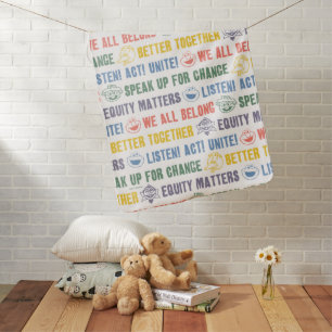 Inspiring Phrases Pattern Baby Blanket