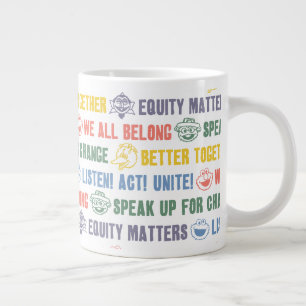 Inspiring Phrases Pattern Giant Coffee Mug