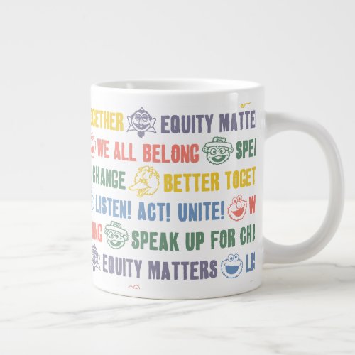 Inspiring Phrases Pattern Giant Coffee Mug