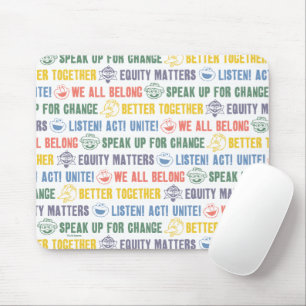 Inspiring Phrases Pattern Mouse Pad