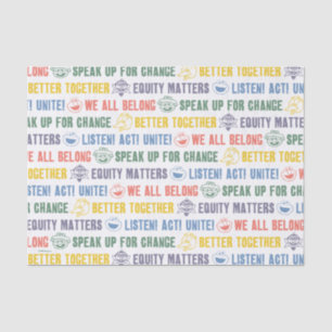 Inspiring Phrases Pattern Tissue Paper