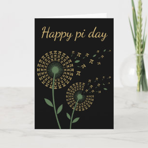 Inspiring Pi Symbol Dandelion Seeds Pi Day Math Holiday Card