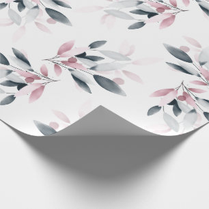 Inspiring Pink and Violet Floral Wreath Wrapping P Wrapping Paper