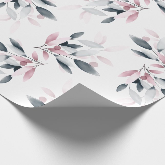 Inspiring Pink and Violet Floral Wreath Wrapping P Wrapping Paper (Corner)