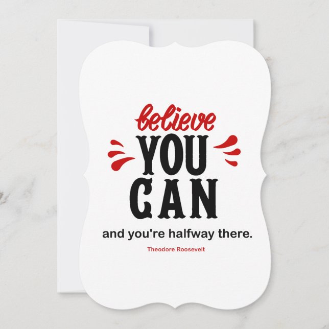 Inspiring Presidential FamousGreeting  Quote Card (Front)