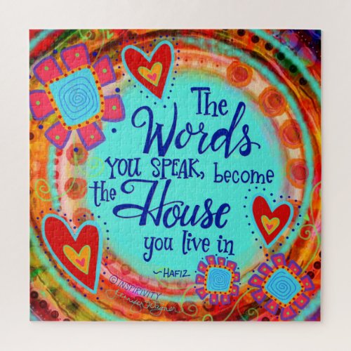 Inspiring Pretty The Words you Speak Inspirivity Jigsaw Puzzle