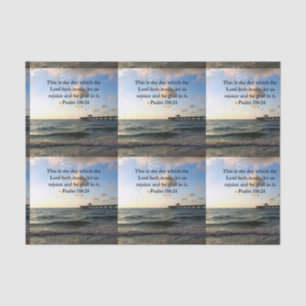 INSPIRING PSALM 118:24 VERSE TISSUE PAPER