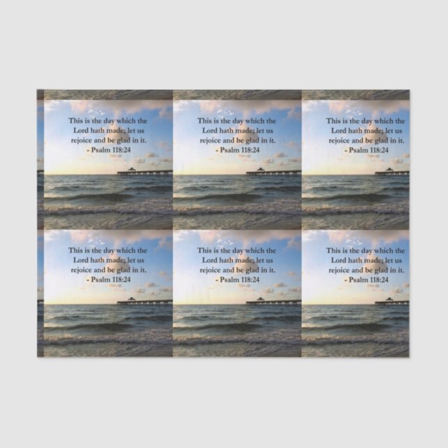 INSPIRING PSALM 118:24 VERSE TISSUE PAPER (Front)