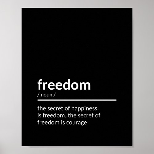 Inspiring Quote About Freedom Poster