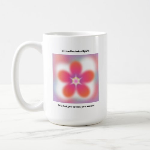 Inspiring quote aesthetic groovy flower mug