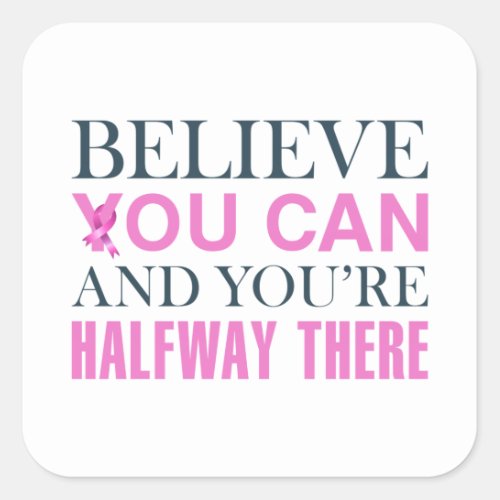 Inspiring Quote Breast Cancer Awareness  Sticker