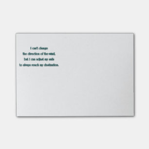 Inspiring Quote - I can't change the direction … Post-it Notes