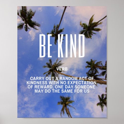 Inspiring Quote On Being Kind Poster