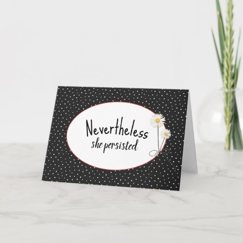 Inspiring Quote On Polka Dots   Card