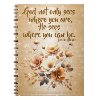 Inspiring Quote Spiral Notebook by Joyce Meyer