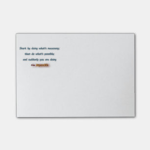 Inspiring Quote - Start by doing what's  … Post-it Notes