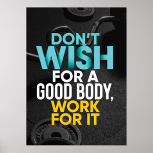 Inspiring Quote - Workout Motivational Poster