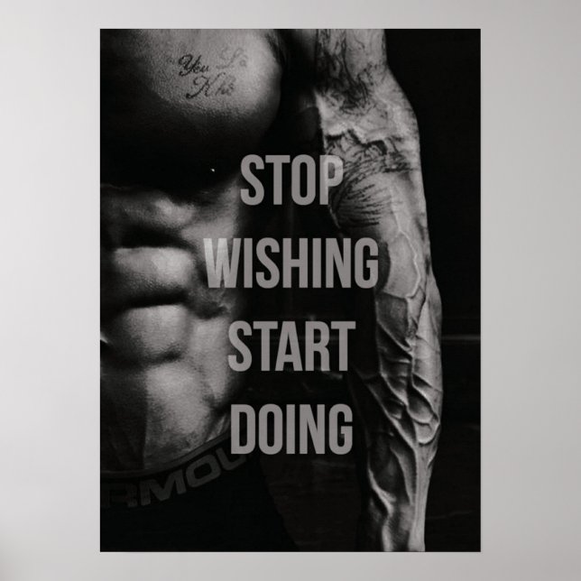Inspiring Quote - Workout Motivational Poster (Front)