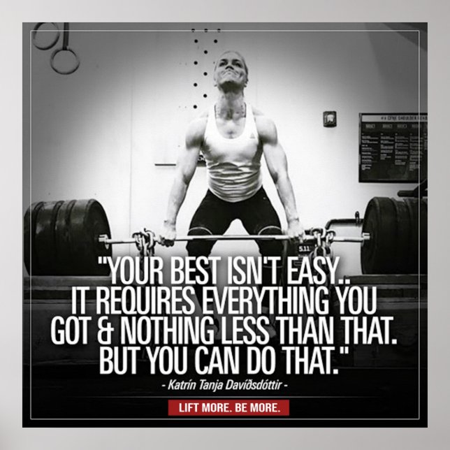 Inspiring Quote - Workout Motivational Poster (Front)