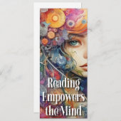 Inspiring Reading Quote Bookmark. (Front/Back)