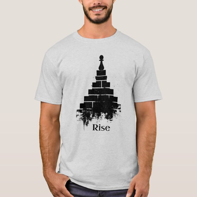 Inspiring Rise Chess Pawn T-Shirt (Front)