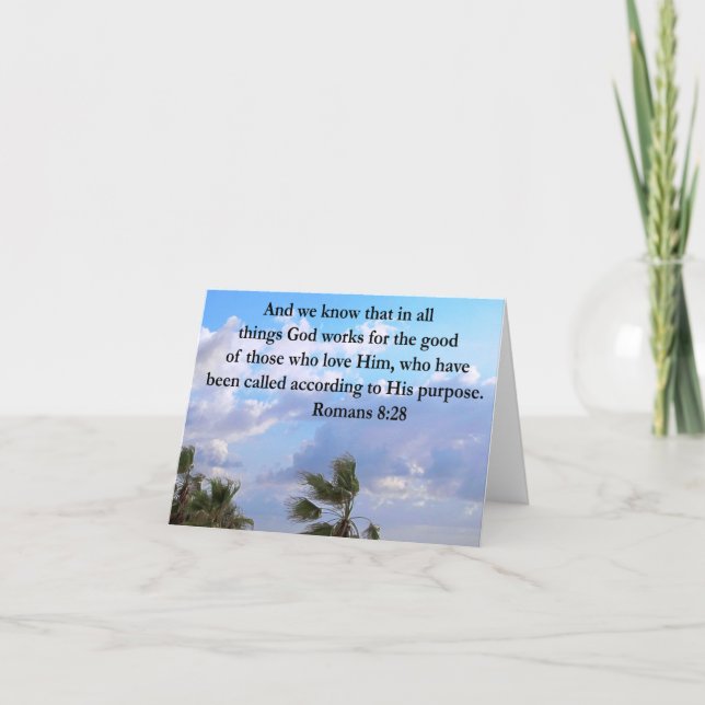 INSPIRING ROMANS 8:28 CARD (Front)